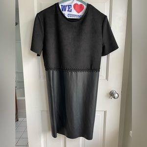 Zara Mini Dress - Black Faux Leather